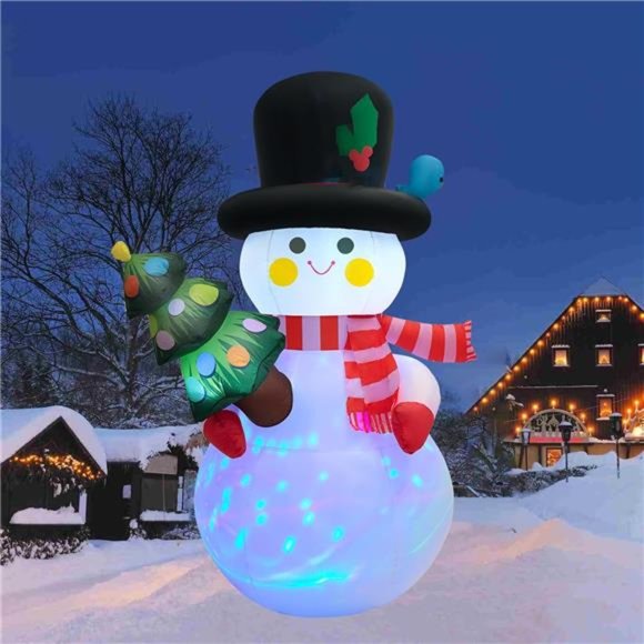 Holiday Srklh 8 Ft Christmas Inflatables Snowman Yard Decoration Blow